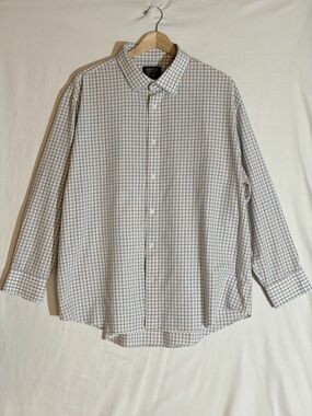 Nordstrom Tech Smart 17.5 Traditional Fit Plaid Dress Shirt